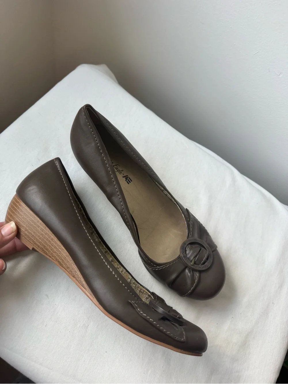 Comfort Classics Women's Brown Wedge Pumps